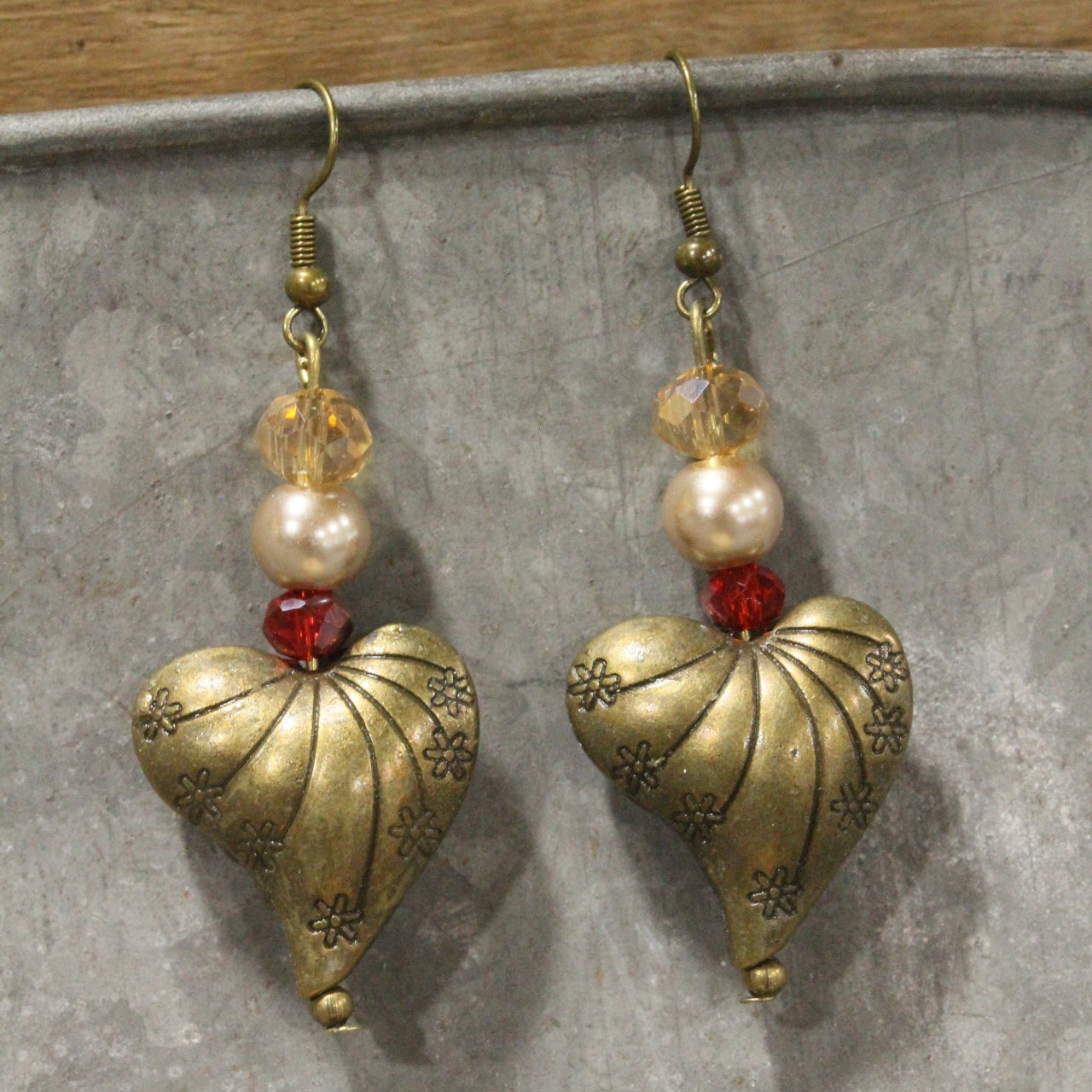 All Dolled Up Heart Dangle Earrings
