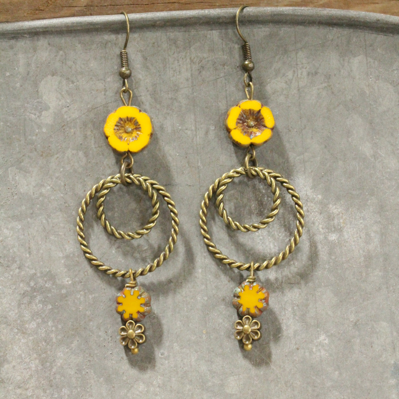 Crushing It With Floral Dangle Drop Earrings