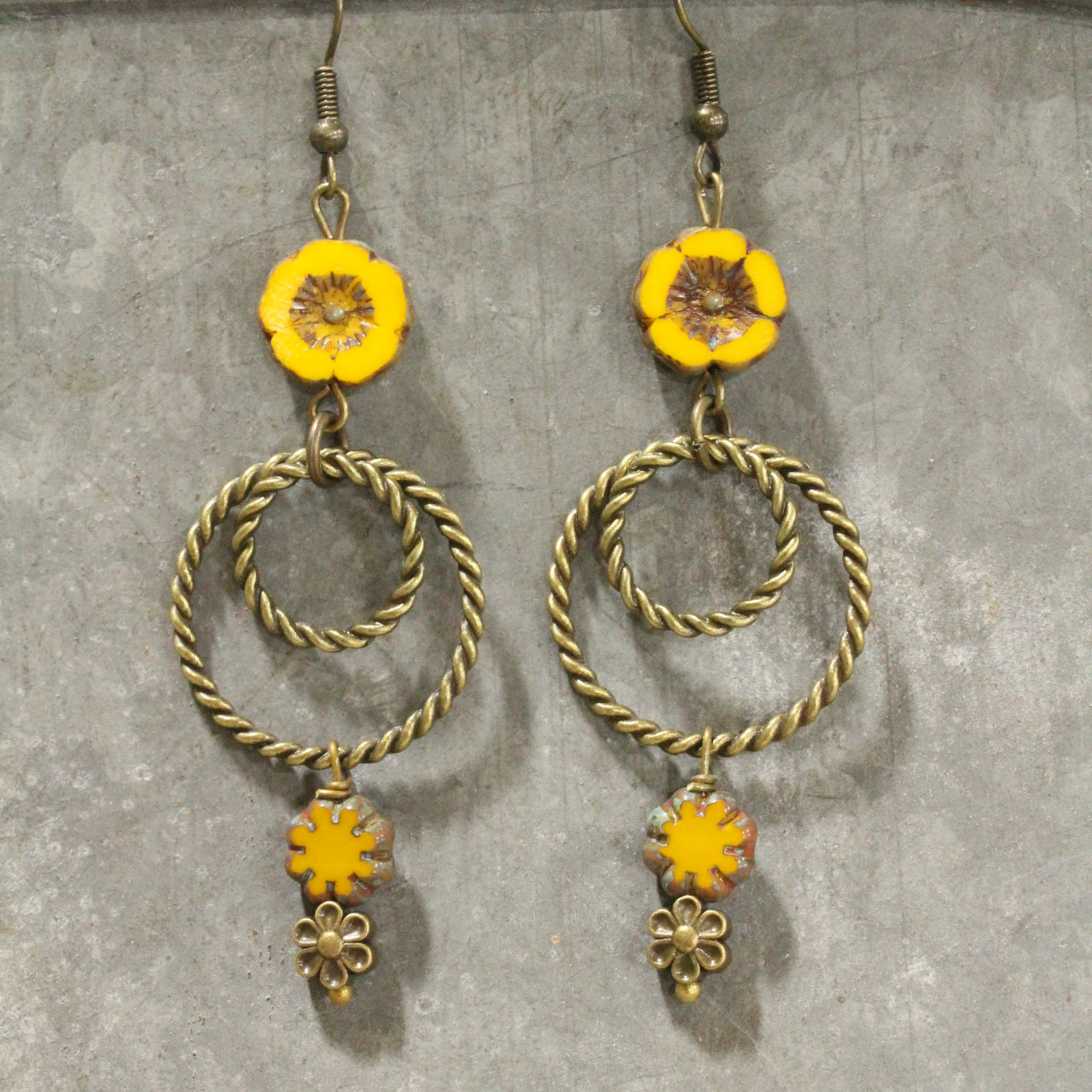Crushing It With Floral Dangle Drop Earrings