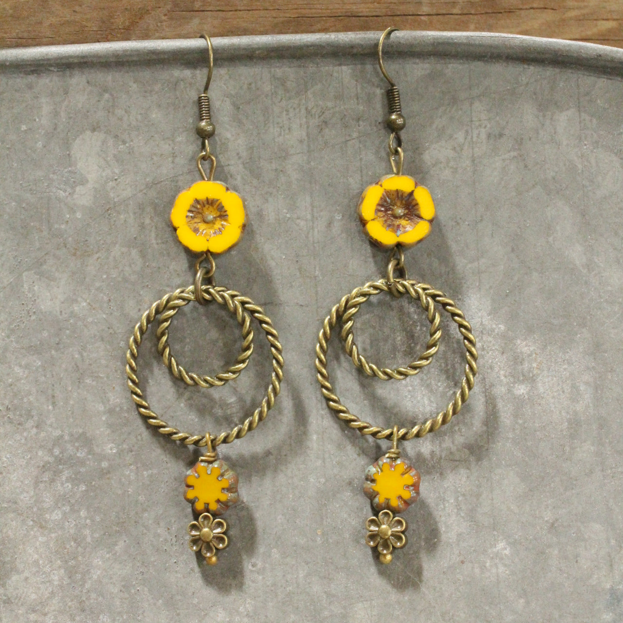 Crushing It With Floral Dangle Drop Earrings