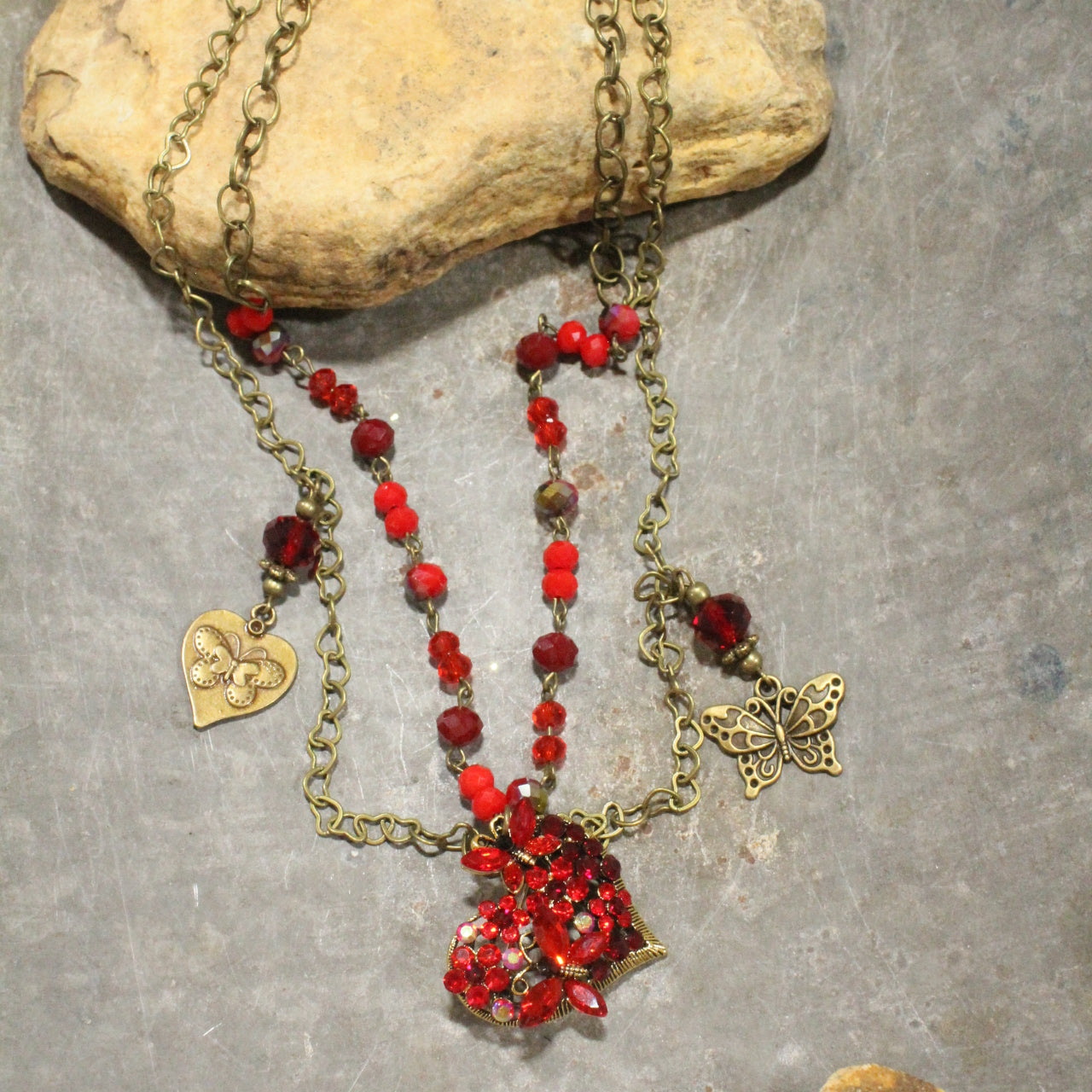 My Heart Flutters For You Layered Necklace