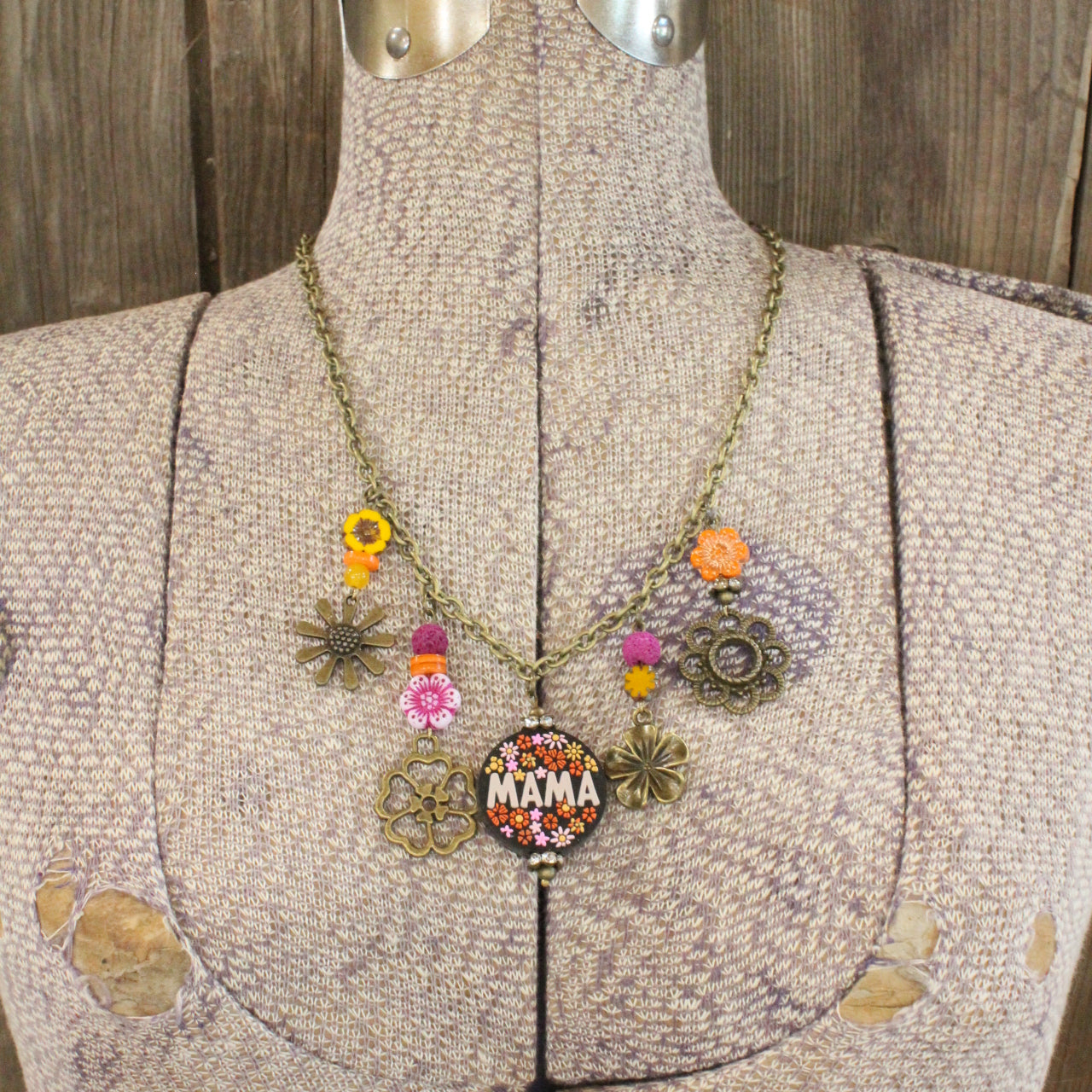 Bouquet Of Flowers For MAMA Layered Necklace