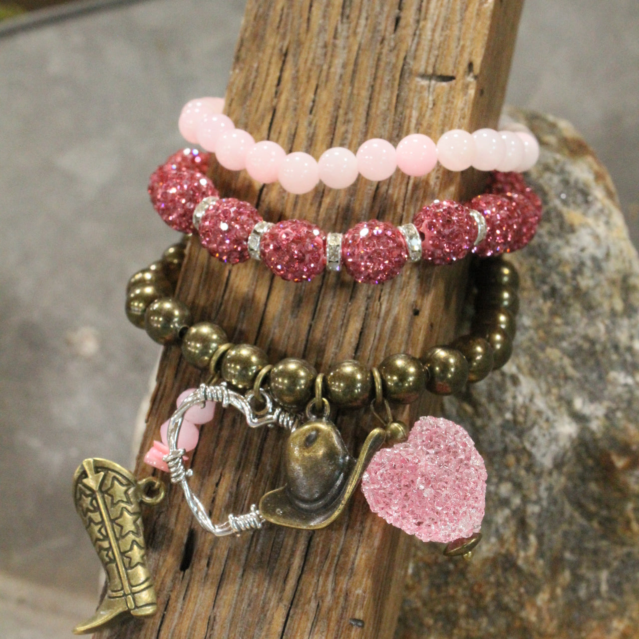 My Heart Belongs To All Things Western Charm'd Bracelet Set