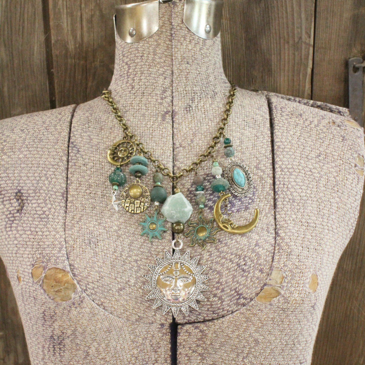 Day & Night Bronze Charmed Necklace