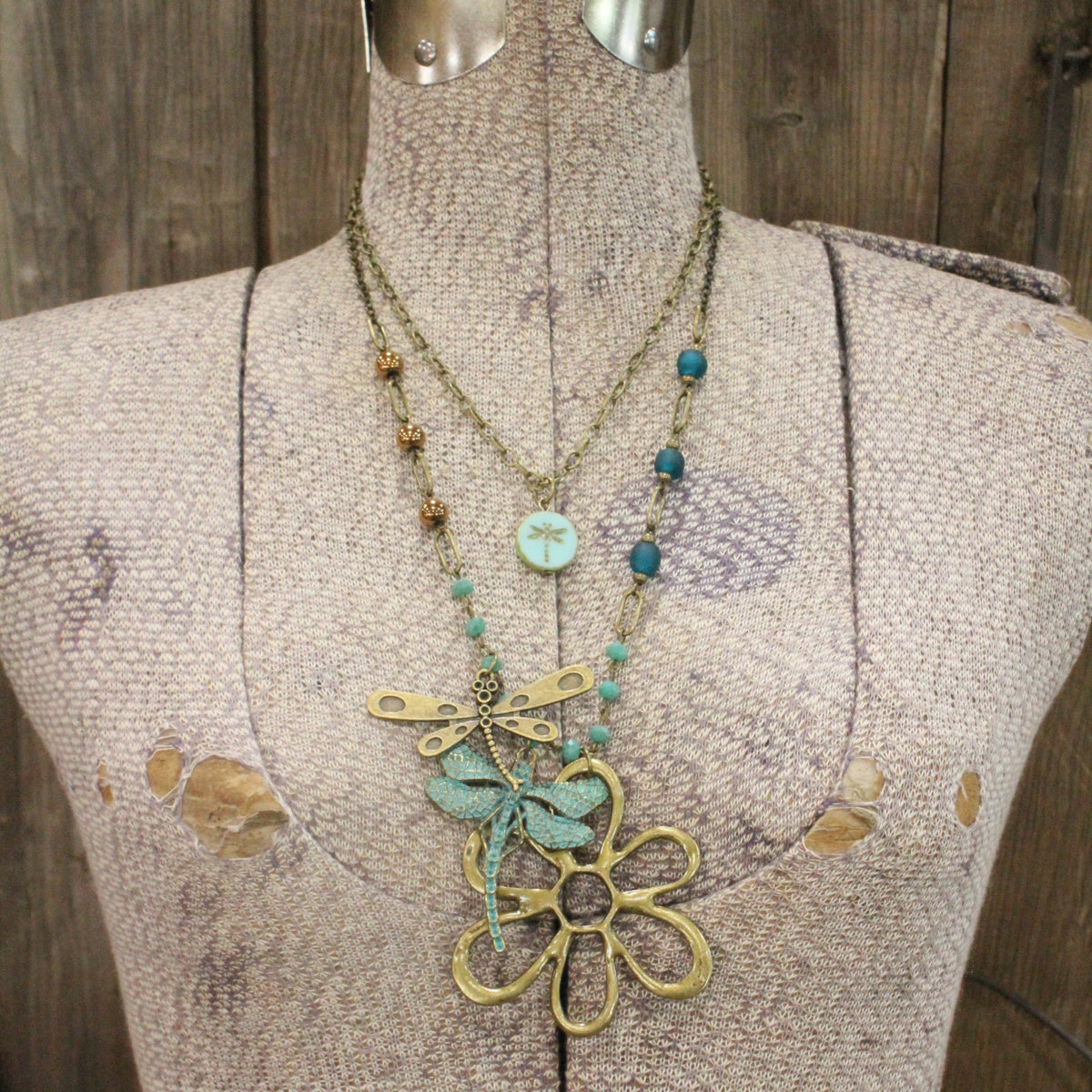 Catch Me If You Can Dragonfly Layered Necklace
