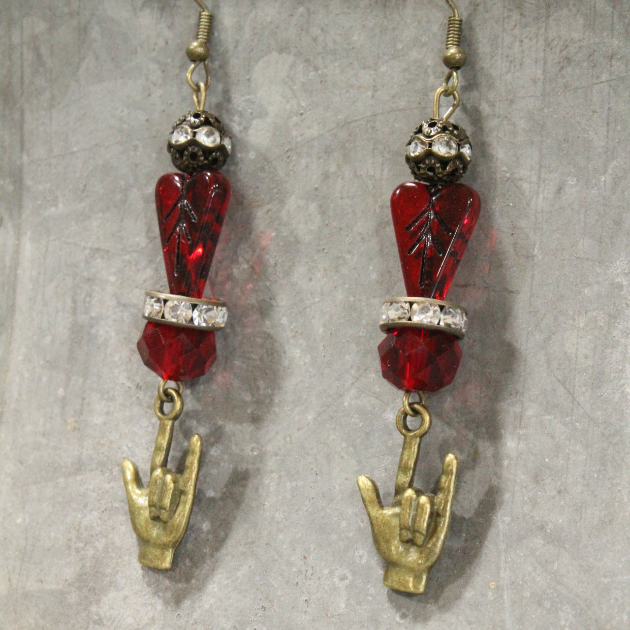 I Love You Forever Heart Dangle Earrings