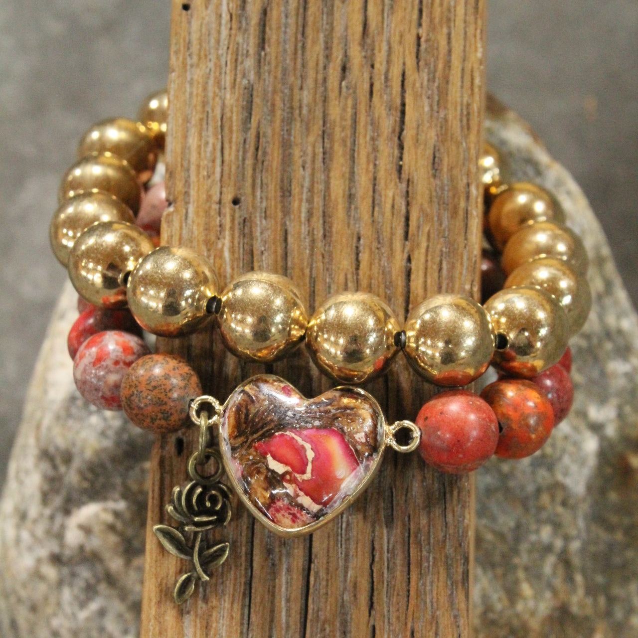 Roses Are Red Bracelet Set