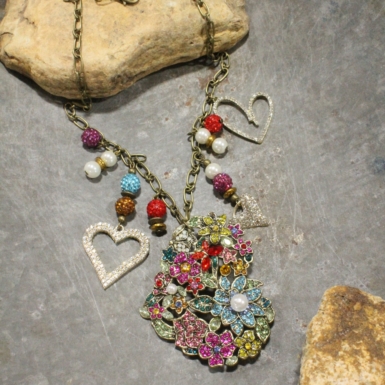 Cheerful Heart Charm'd Necklace