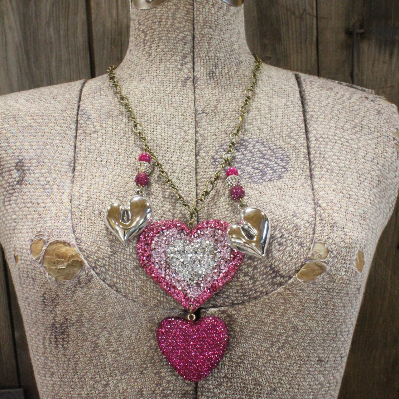 It's Just A Barbie Thing Heart Charm'd Necklace