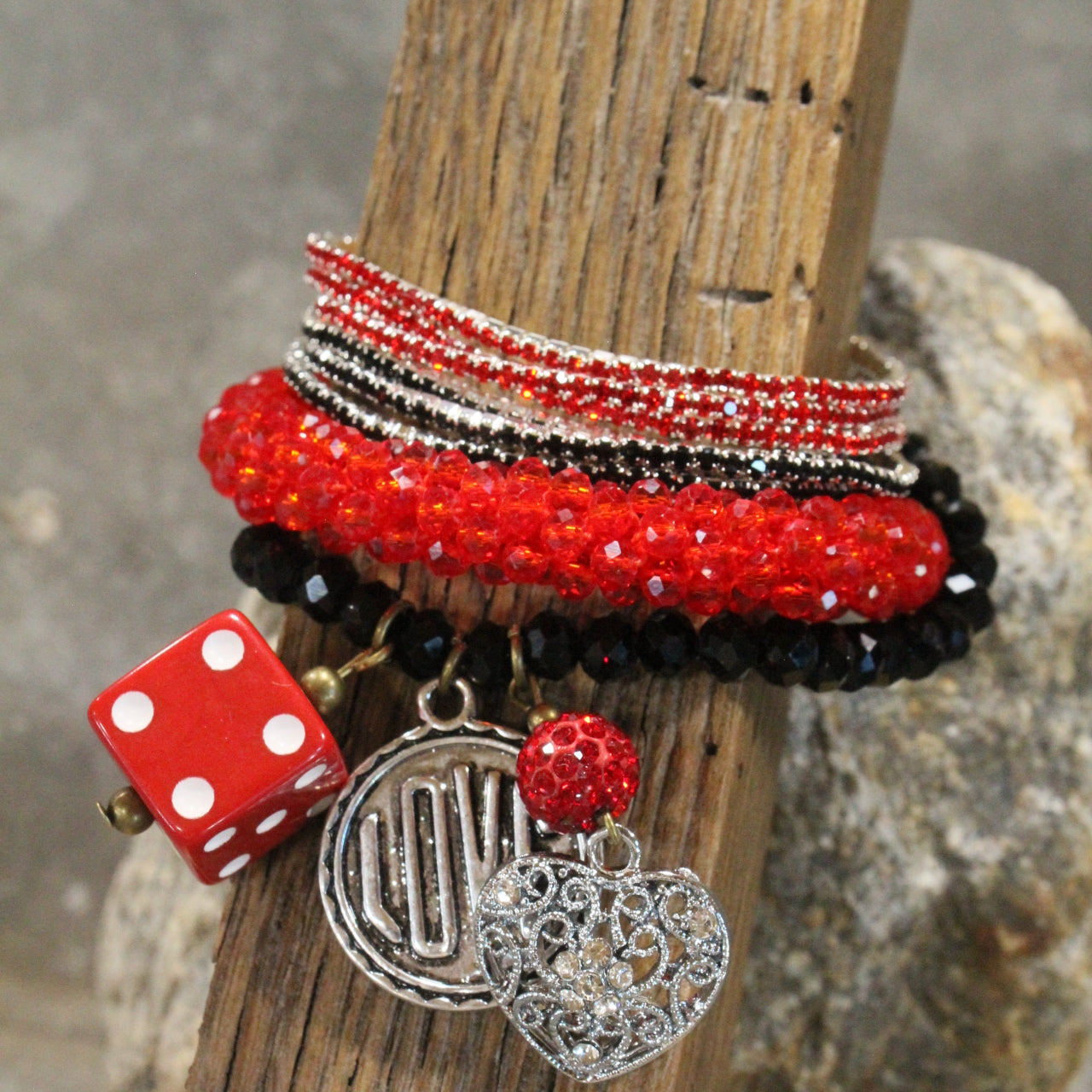 I Hit The Jack Pot With This Red Love Bracelet Set