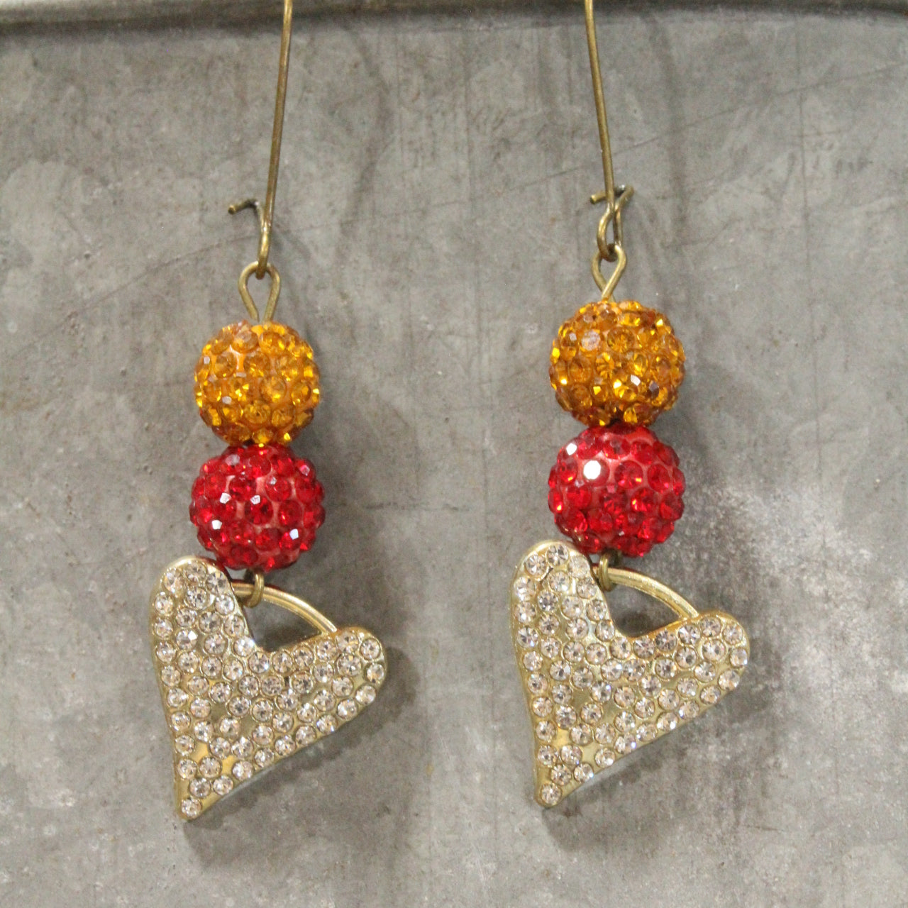 Striking Gold Love Dangle Earrings