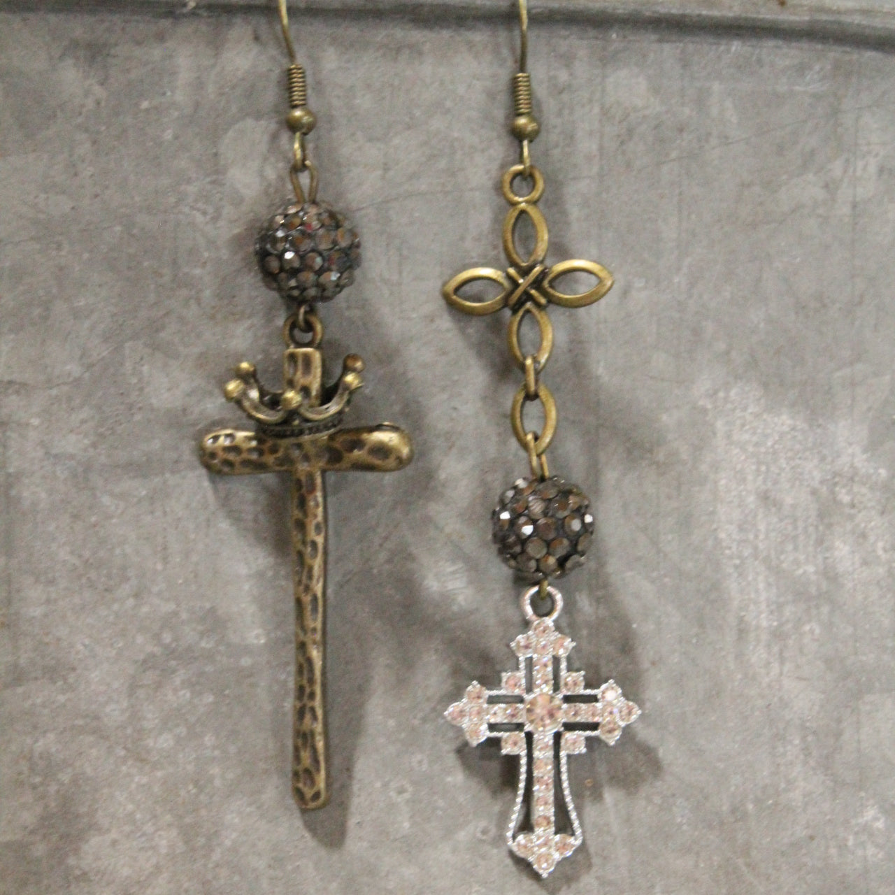 Cross My Heart Dangle Earrings