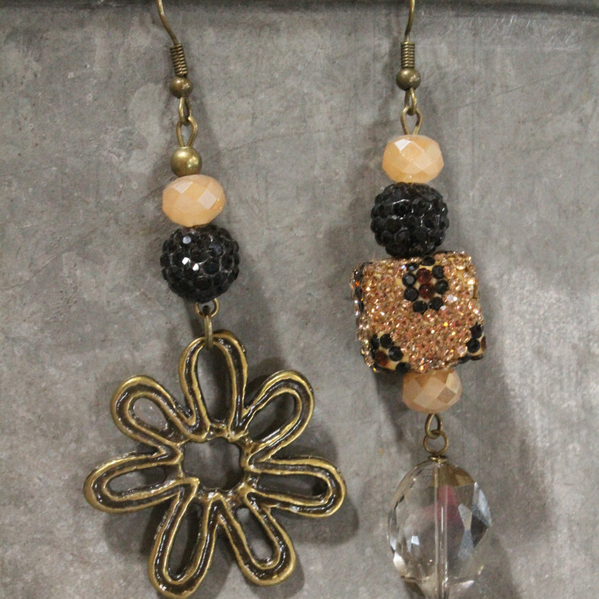 I See Leopard Flower Dangle Earrings
