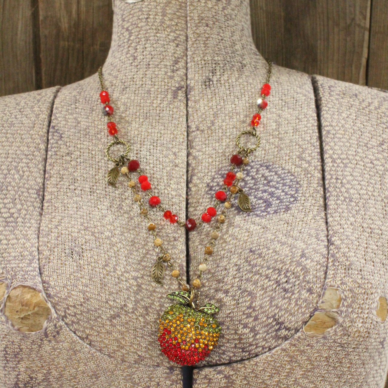 Fresh Picked From The Top Of The Apple Tree Necklace
