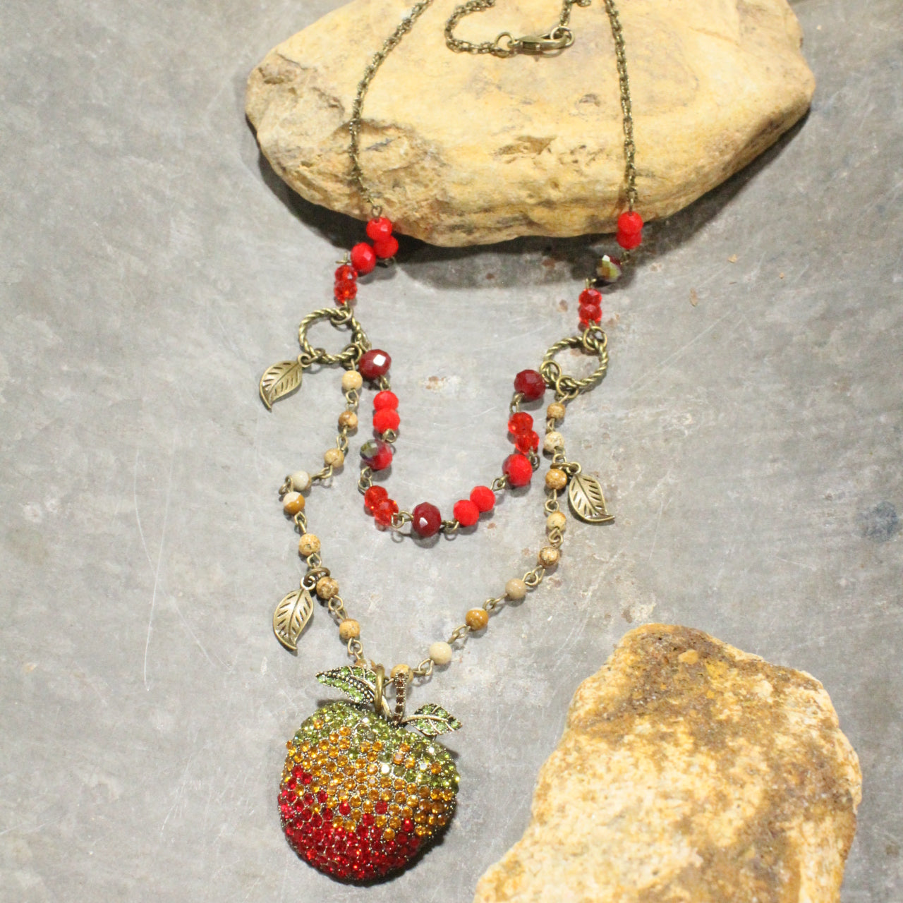 Fresh Picked From The Top Of The Apple Tree Necklace