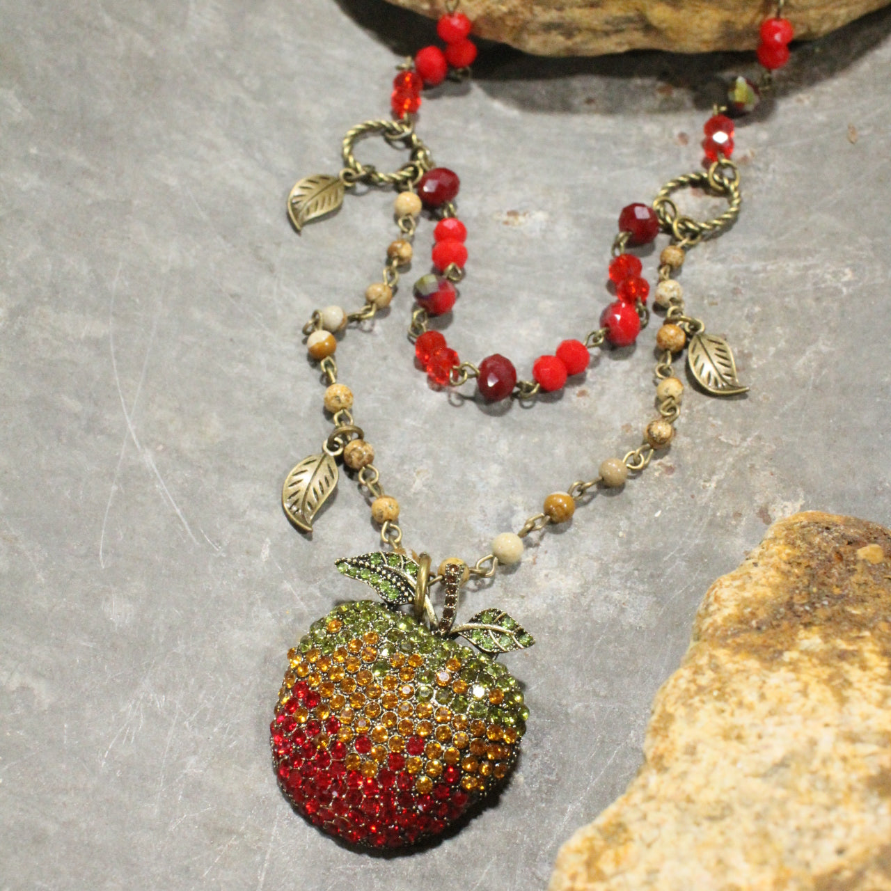 Fresh Picked From The Top Of The Apple Tree Necklace