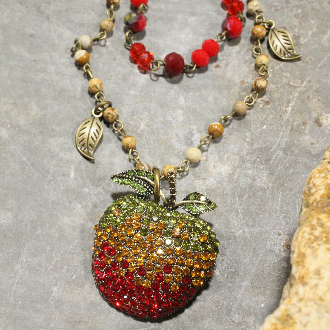 Fresh Picked From The Top Of The Apple Tree Necklace