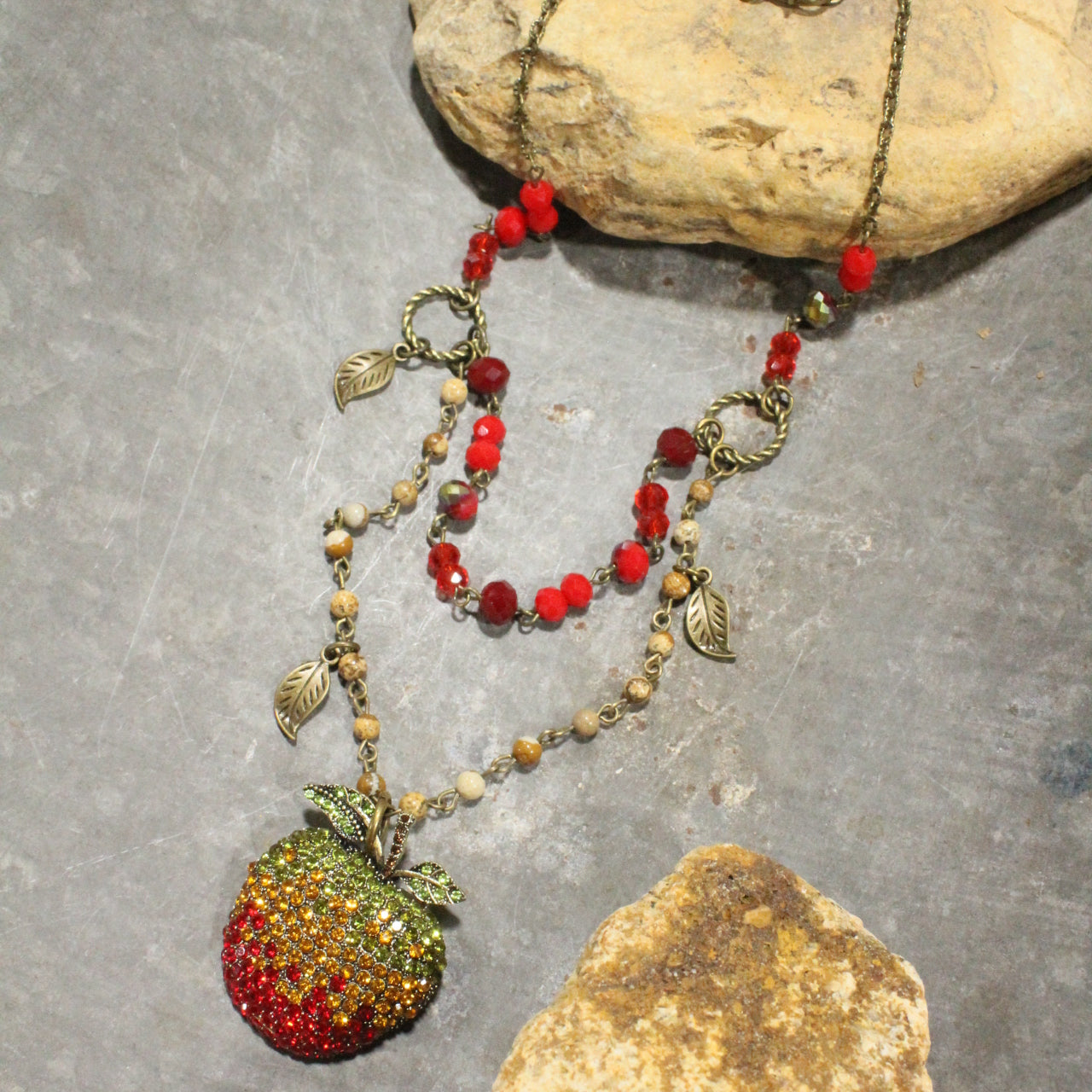 Fresh Picked From The Top Of The Apple Tree Necklace