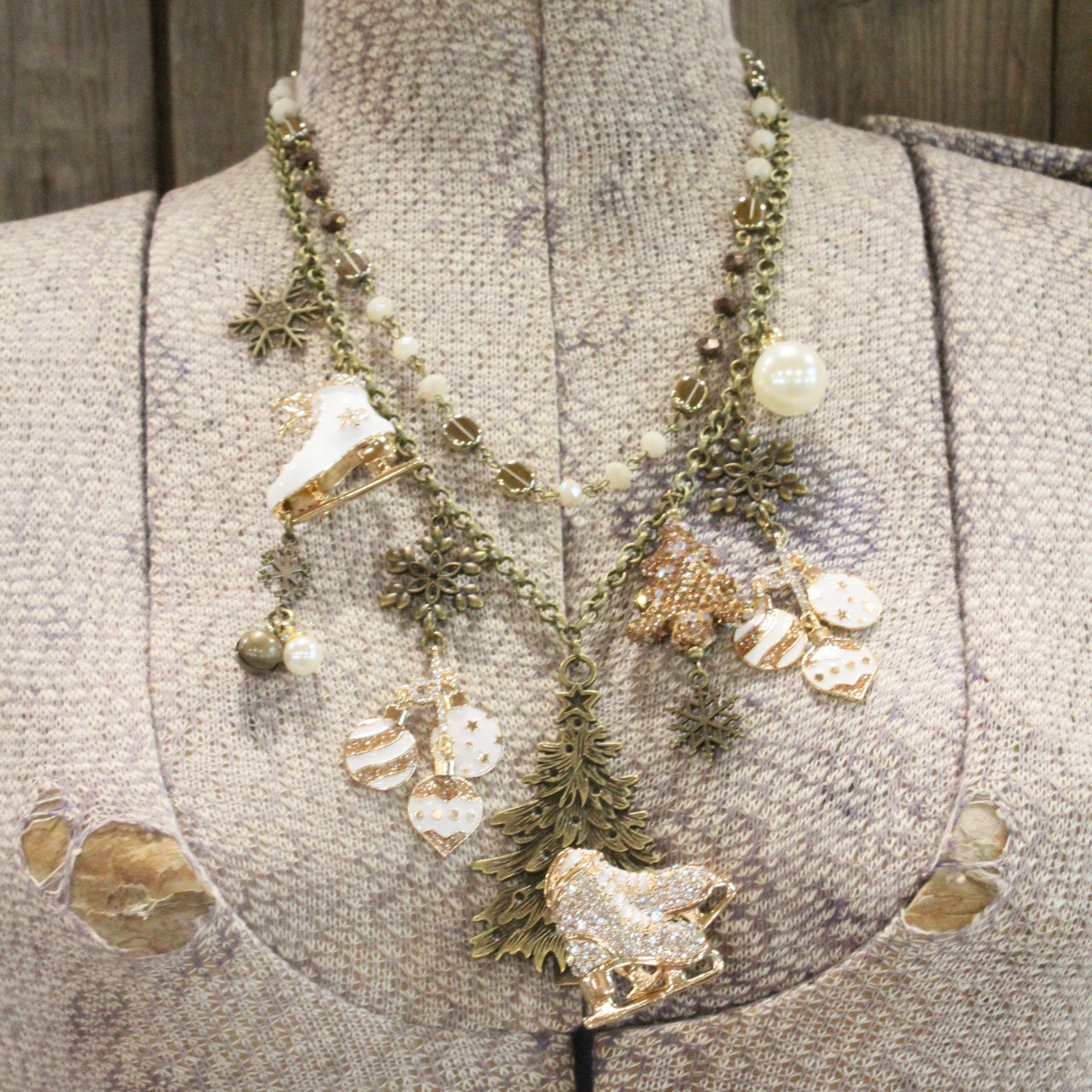 Meet Me At The Ice Rink Charm'd Necklace