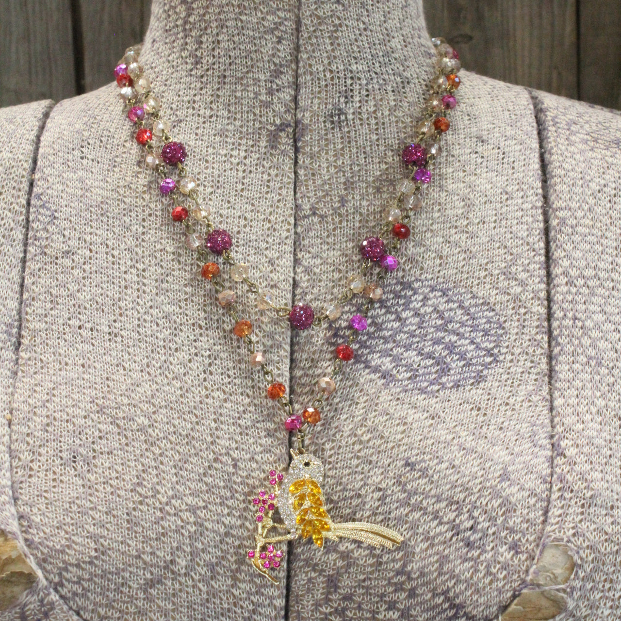 Sweet Songs Of Summer Layered Bird Necklace