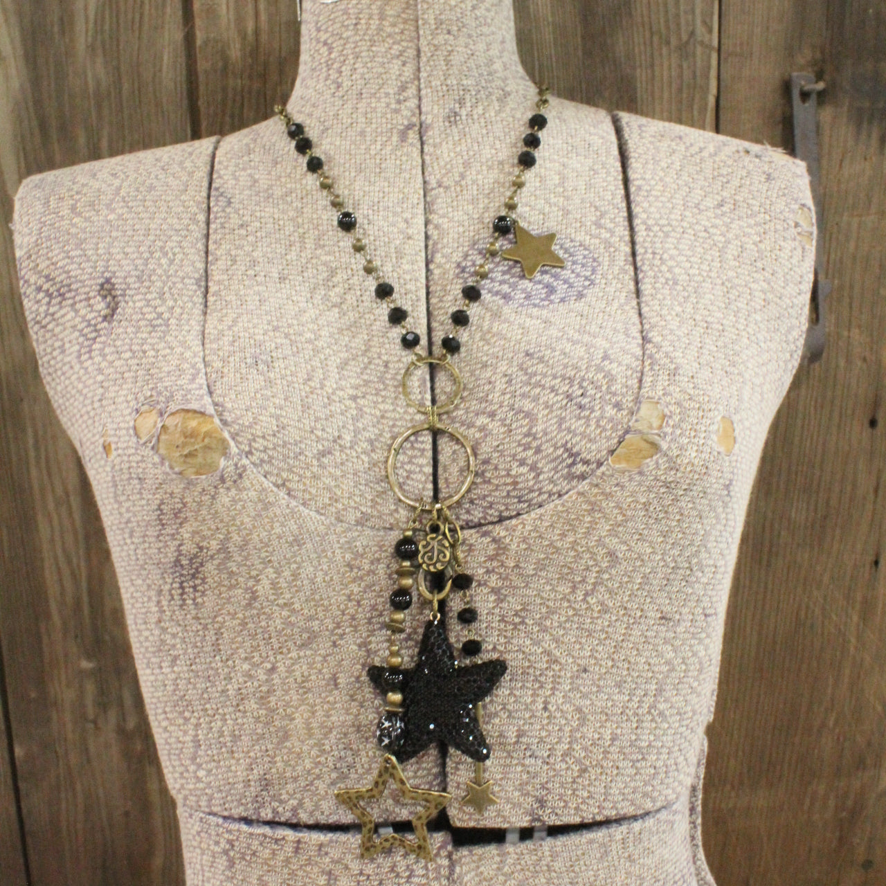 Black As The Night Sky Star Necklace
