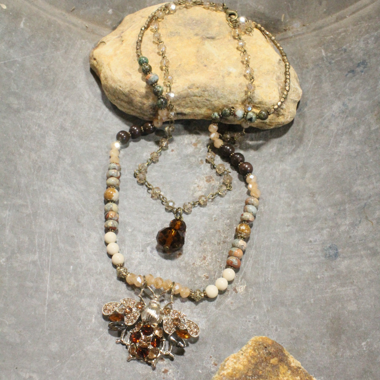 Buzzing Along Topaz Layered Necklace