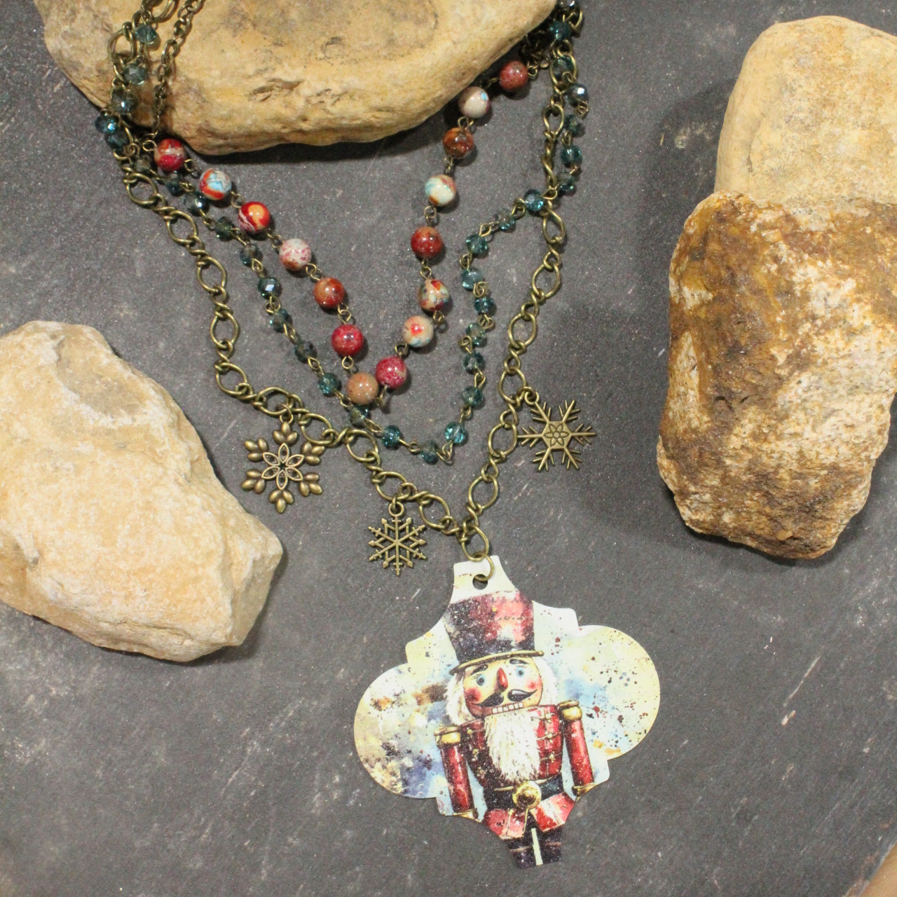 Standing At Attention Nutcracker Layered Necklace