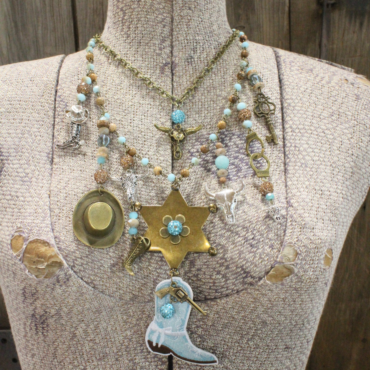 There Is A New Sheriff In Town Charm'd Necklace
