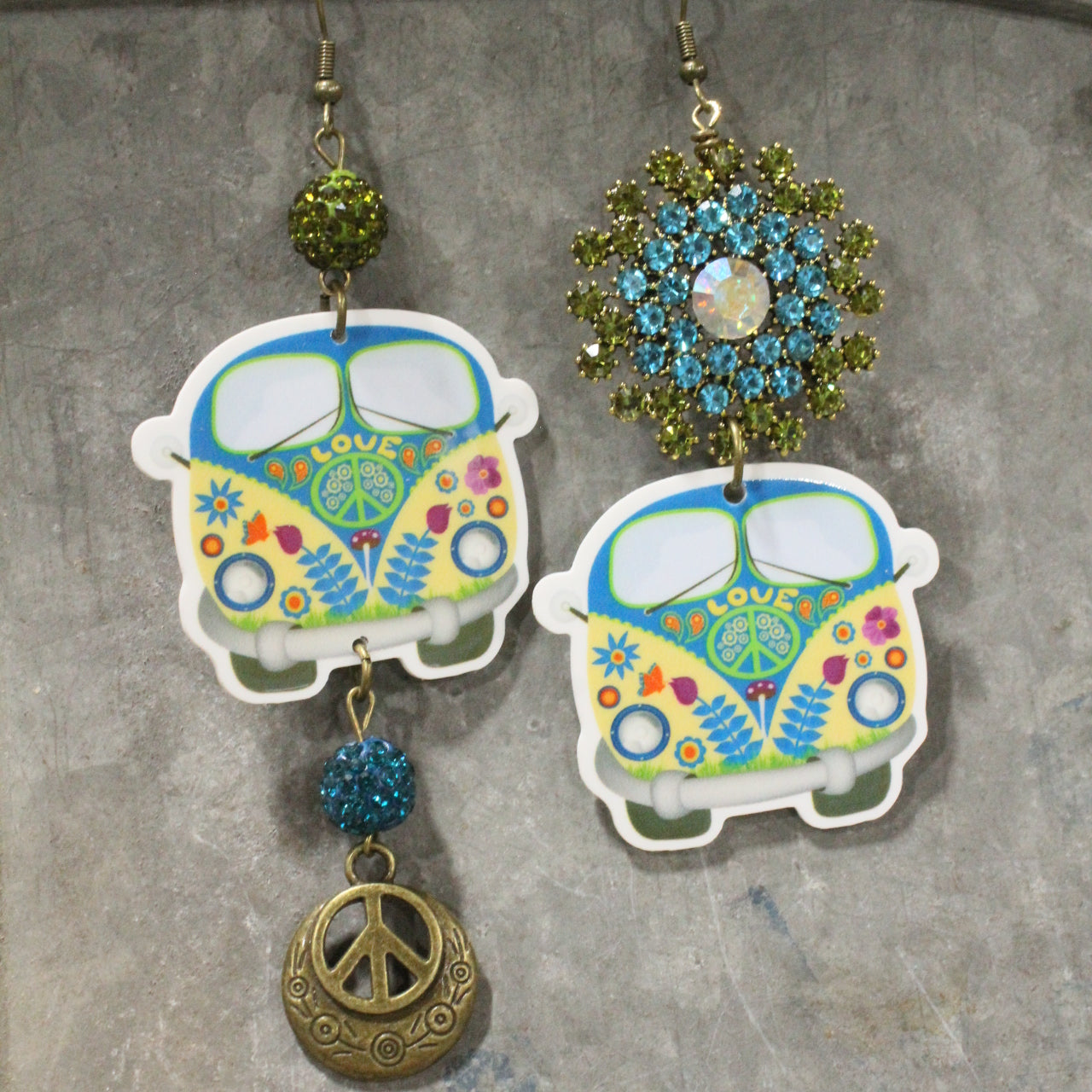 Peace & Love Groovy Dangle Earrings