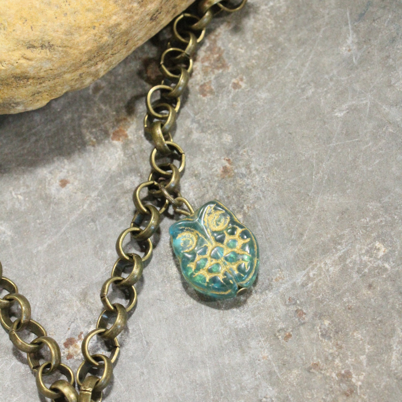 WHOOO Be You Stone Dangle Necklace