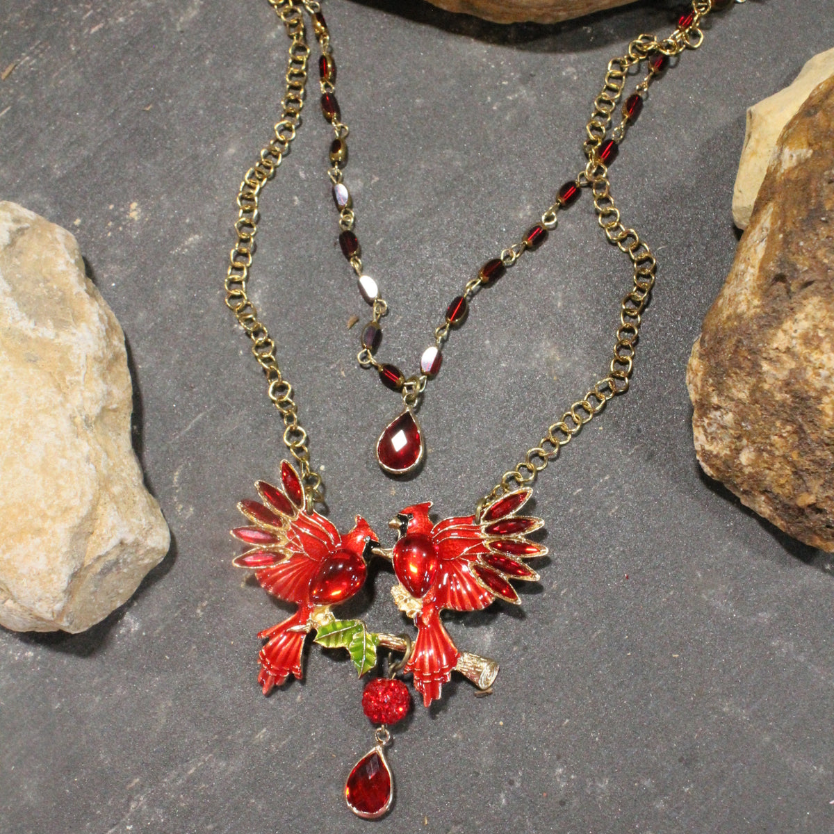Golden Branch Visitors Layered Necklace