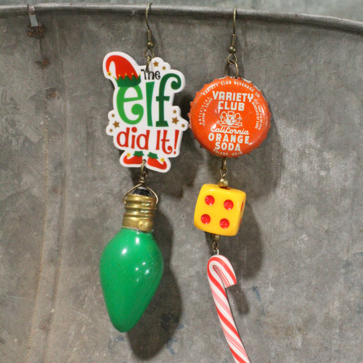 North Pole Bound Elf Dangle Earrings