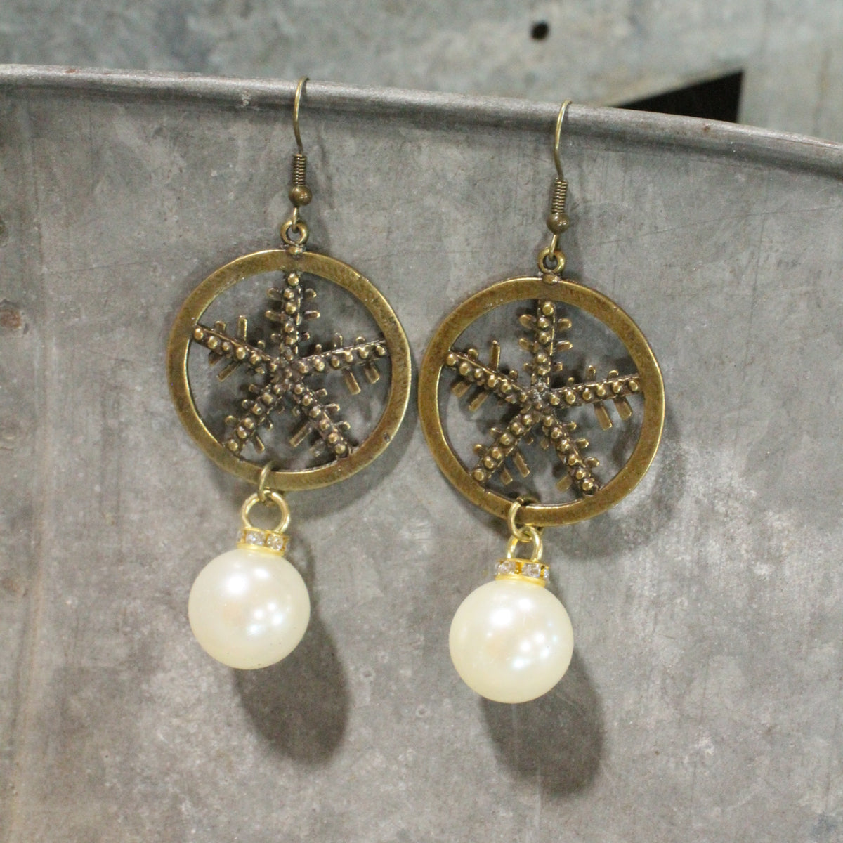 Snowflakes Falling In A Winter Wonderland Dangle Earrings