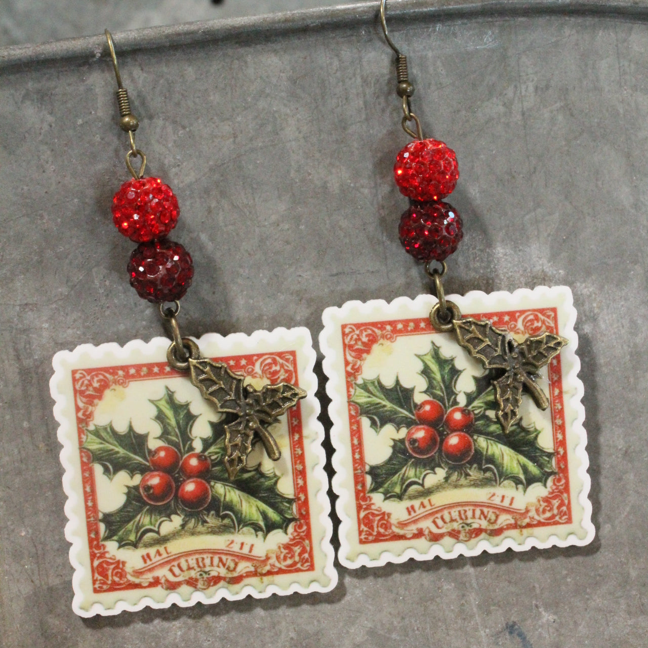 Just A Season To Be Holly Jolly Dangle Earrings