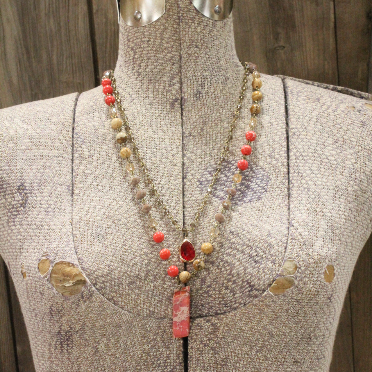 Best In Show Red Stone Layered Necklace