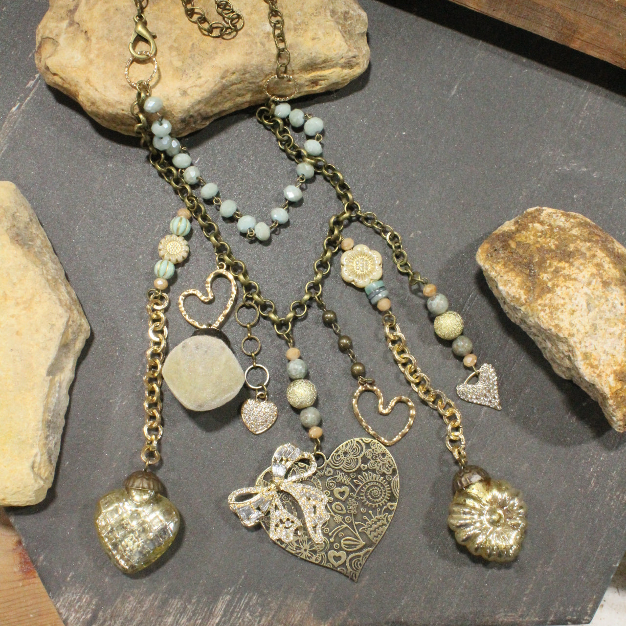 Don't Go Breaking My Heart Charm'd Necklace