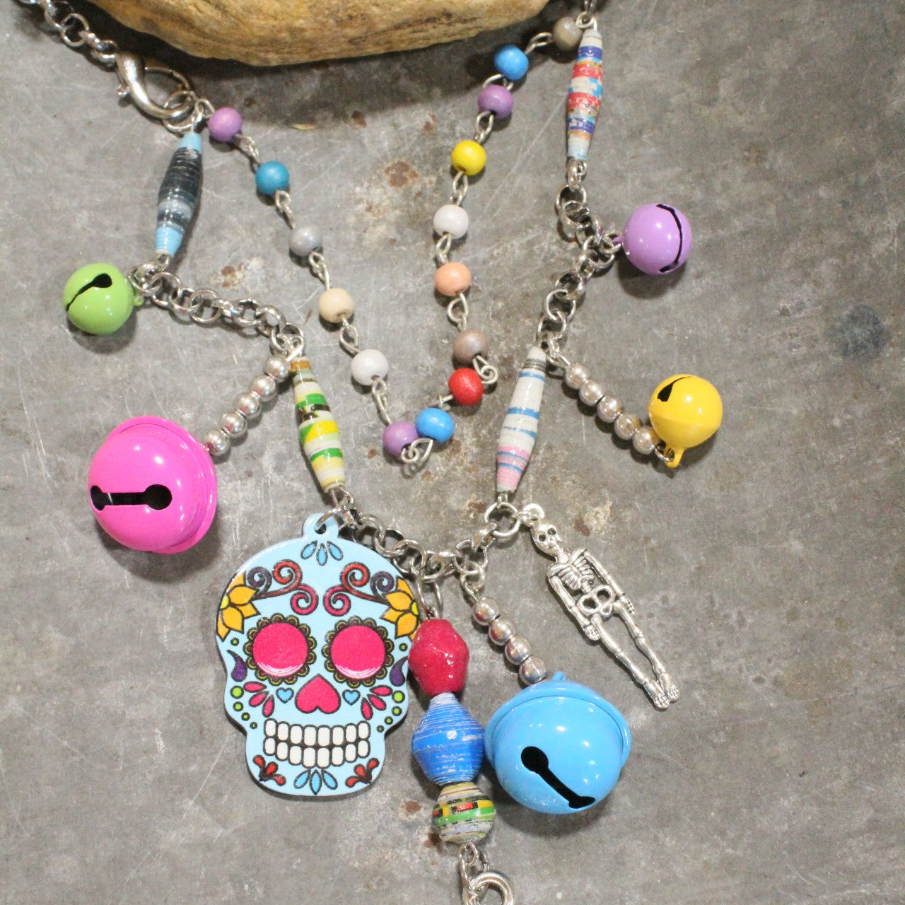 Day Of The Dead Halloween Layered Necklace