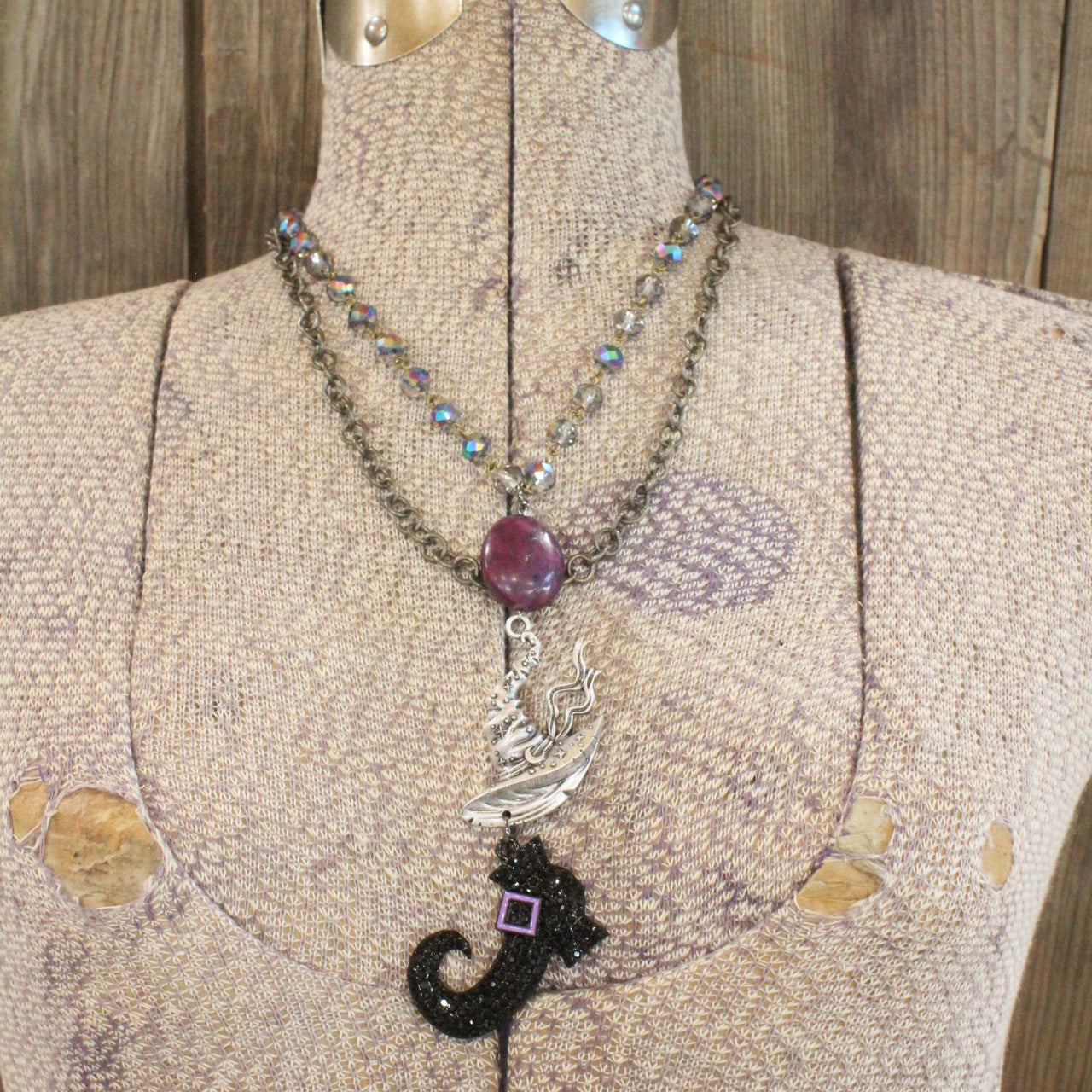 Purple Passion Witch Attire Layered Necklace