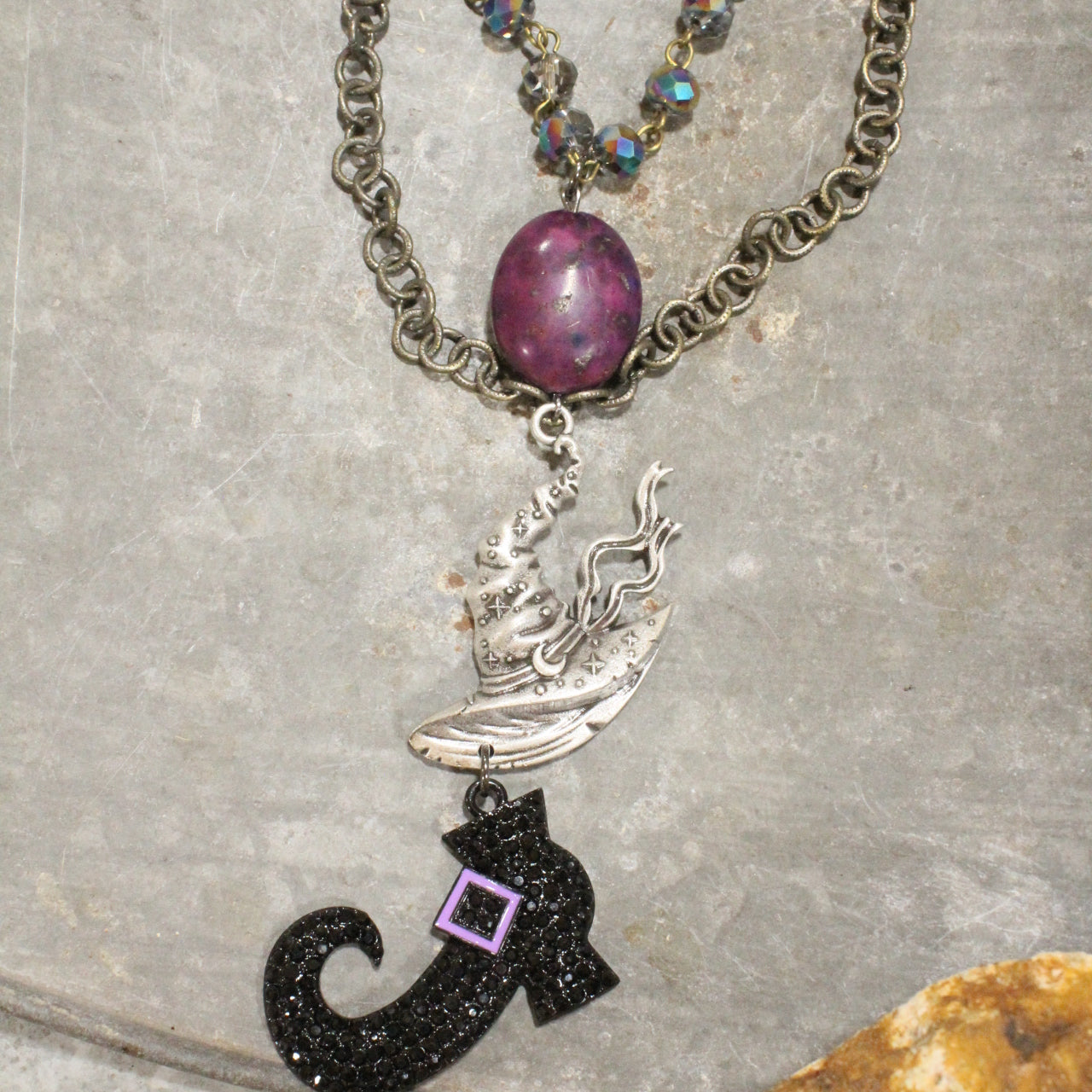 Purple Passion Witch Attire Layered Necklace