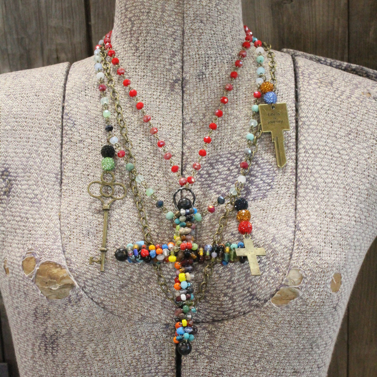 Life Is A Journey Layered Necklace