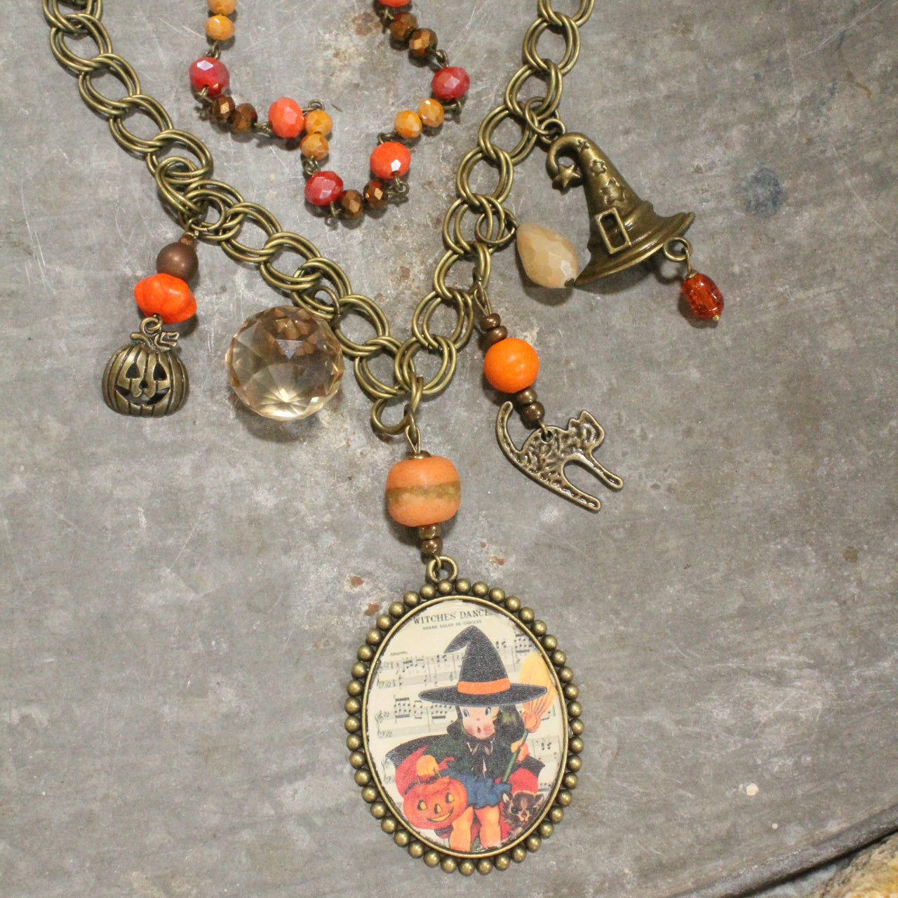 Halloween Witch Charming Layered Necklace