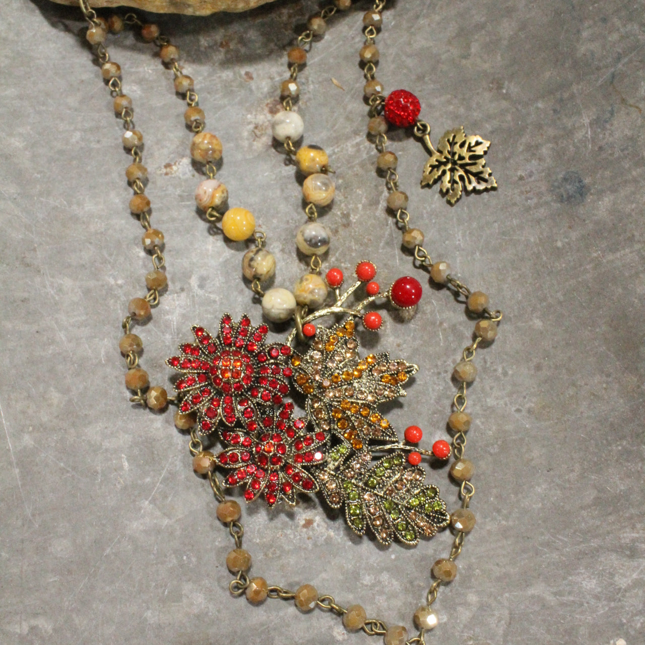 Falling For Autumn Leaves Layered Necklace