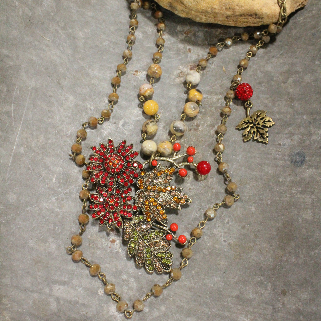 Falling For Autumn Leaves Layered Necklace