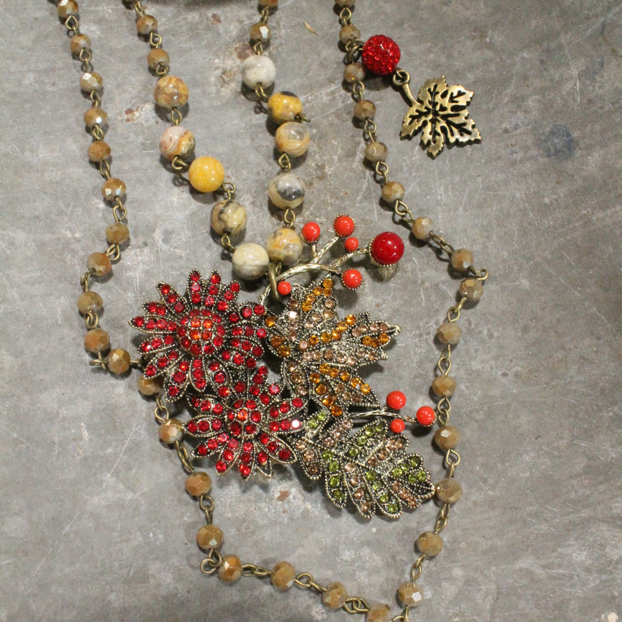 Falling For Autumn Leaves Layered Necklace