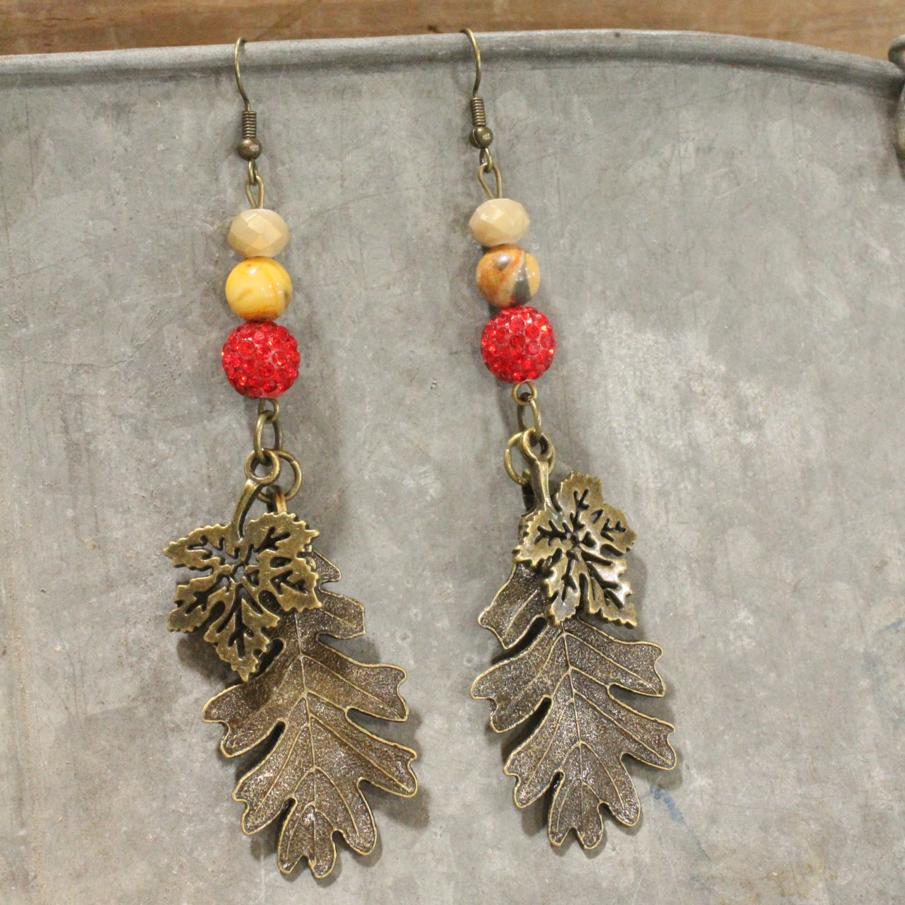 Falling For Autumn Leaves Dangle Drop Earrings