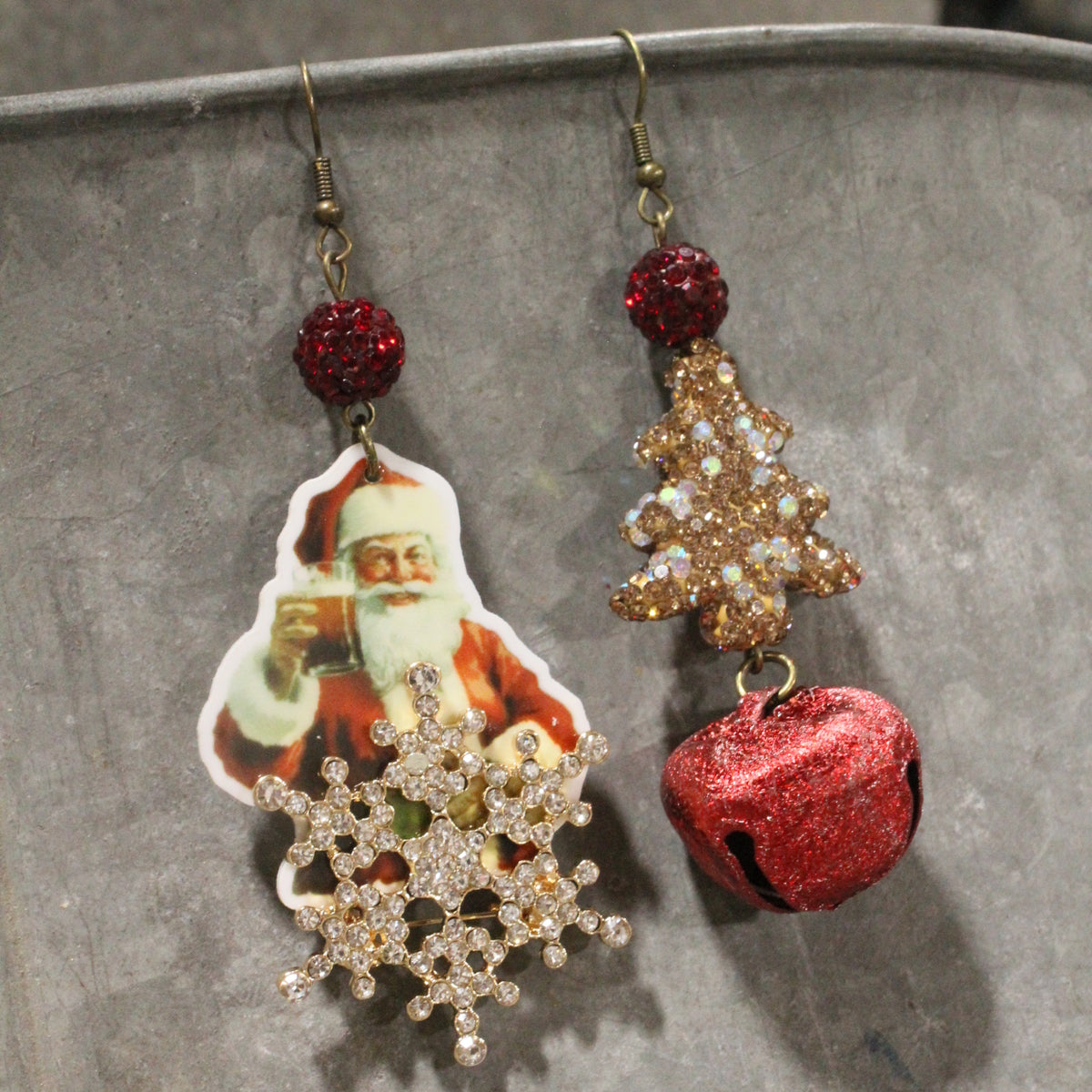 Cheers To Santa Dangle Earrings