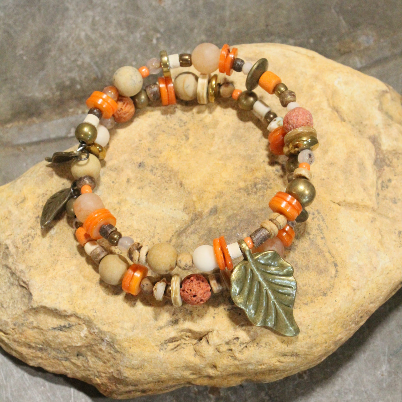 Nature Sings, Leaves Fall Wrap Bracelet