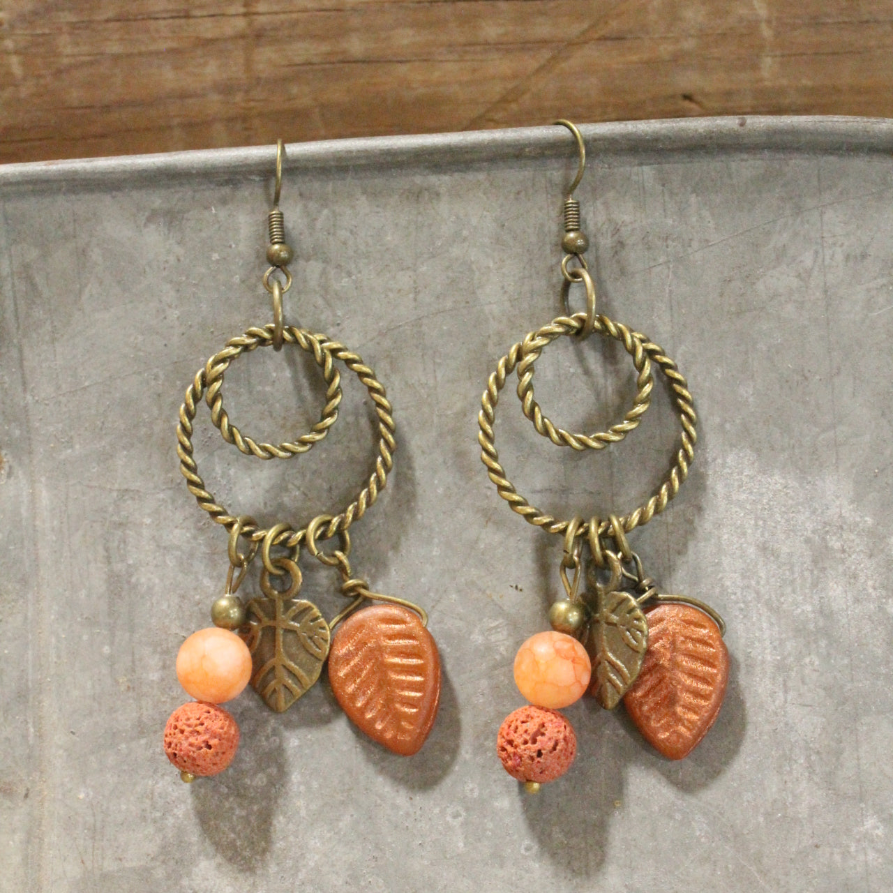 Czech Out These Leaves Dangle Drop Earrings