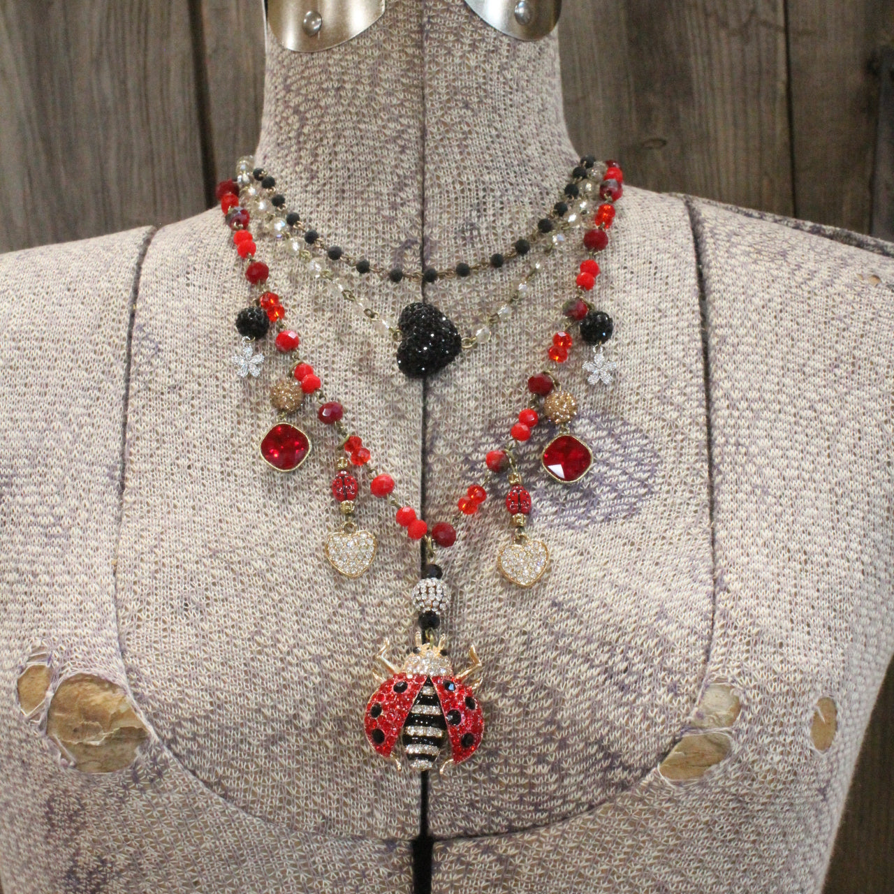 Lady Bug Love Charm'd Necklace