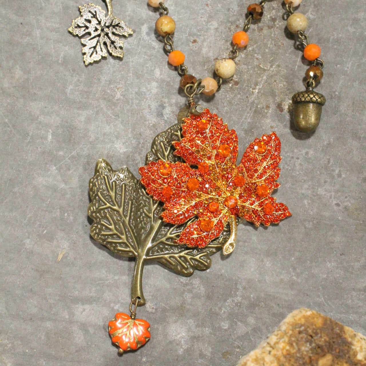 Rich In Beauty Leaf Layered Necklace